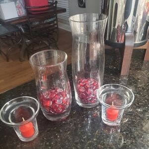 2 PartyLite Glass Votive/Tealight Holders Bundle